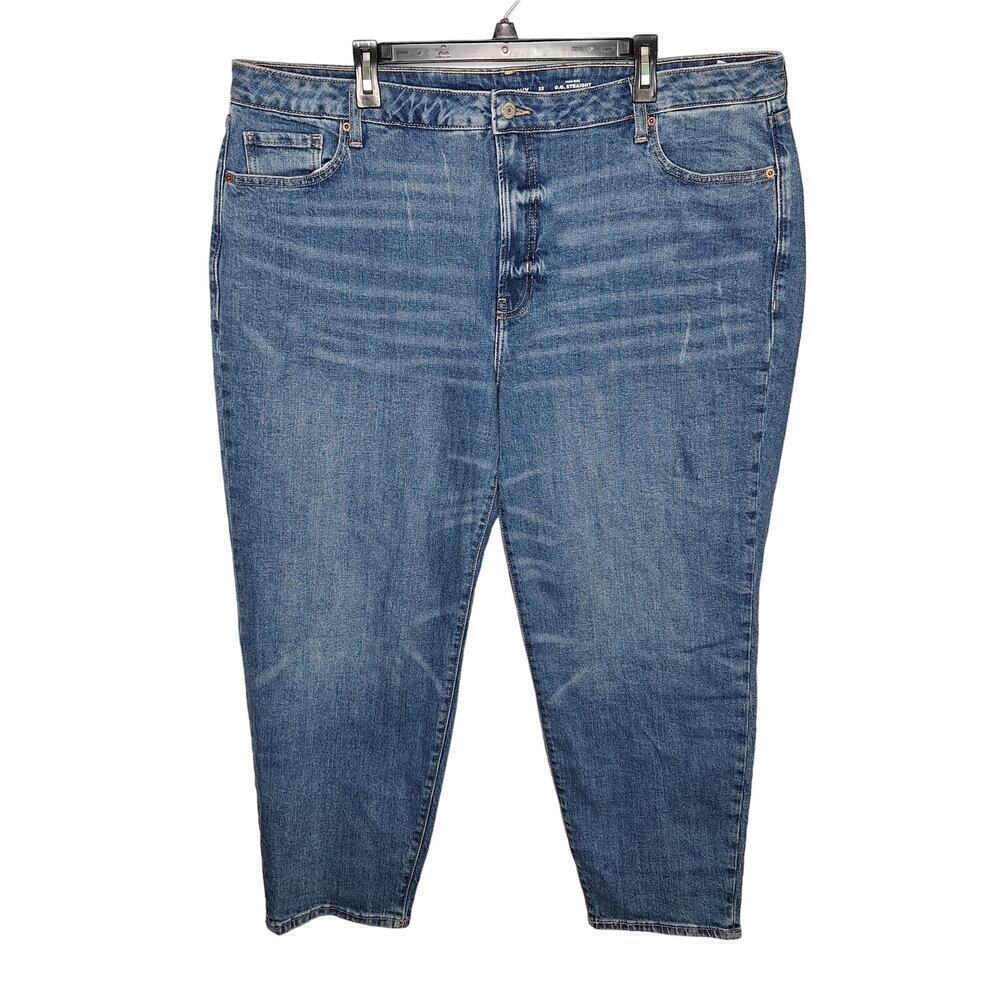 Old Navy OG Straight High Rise Jeans 22 Medium Wash Secret Smooth Pockets Plus